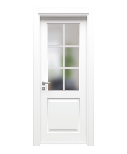 BY-4033A Porte intérieure laqué Vitrée